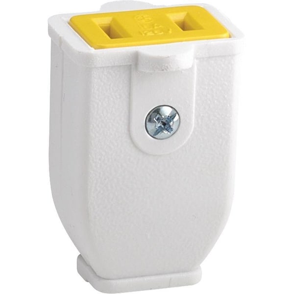 Eaton Wiring Devices Electrical Connector, 2 -Pole, 15 A, 125 V, NEMA: NEMA 1-15, White - SA155W