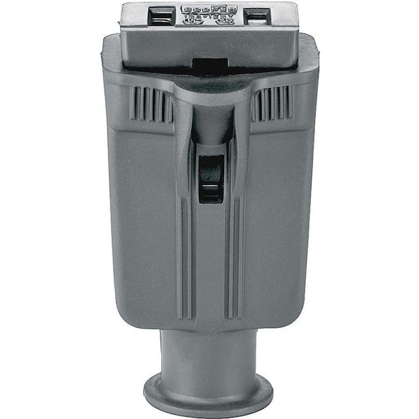 Eaton Wiring Devices Electrical Connector, 2 -Pole, 15 A, 125 V, Connector, NEMA: NEMA 1-15, Black - 86BK-BOX