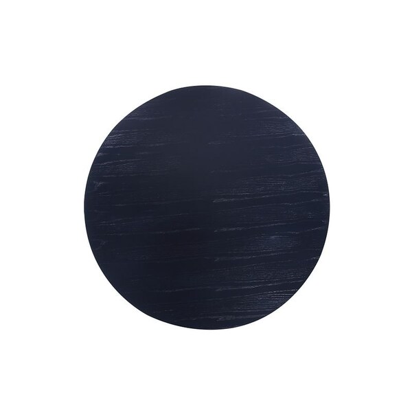 Manhattan Comfort Round Dining Set of 5, 47.24 in L, American Solid Ash Wood, Black - 4-DT03DCCA06-GY