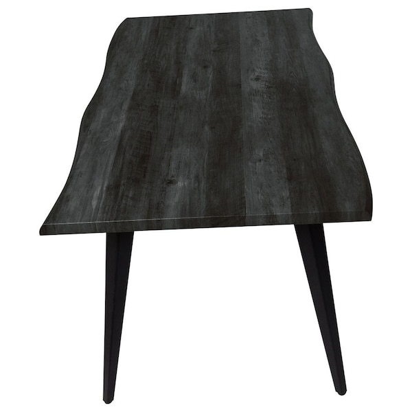 Leisuremod Rectangular 63 in W, 30 in L, Acrylic/Chrome/MDF/Metal, Transparent Black - LF19RTM63TBL6