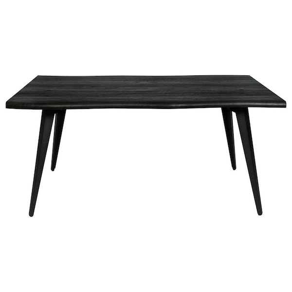 Leisuremod Rectangular 63 in W, 30 in L, Acrylic/Chrome/MDF/Metal, Transparent Black - LF19RTM63TBL6