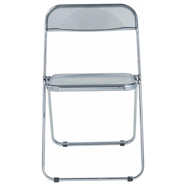 Leisuremod Rectangular 63 in W, 30 in L, Acrylic/Chrome/MDF/Metal, Transparent Black - LF19RTM63TBL6