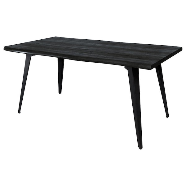 Leisuremod Rectangular 63 in W, 30 in L, Acrylic/Chrome/MDF/Metal, Transparent Black - LF19RTM63TBL6
