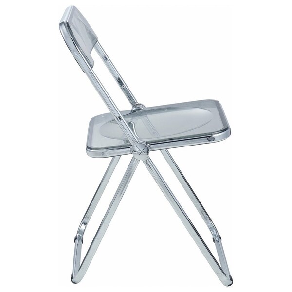 Leisuremod Rectangular 63 in W, 30 in L, Acrylic/Chrome/MDF/Metal, Transparent Black - LF19RTM63TBL6