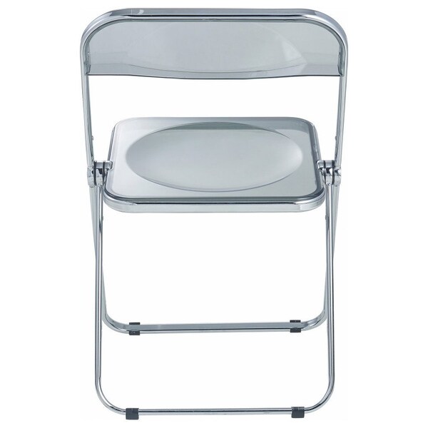 Leisuremod Rectangular 63 in W, 30 in L, Acrylic/Chrome/MDF/Metal, Transparent Black - LF19RTM63TBL6