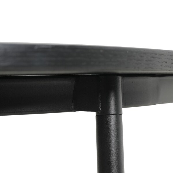 Leisuremod Oval 82.7 in W, 29.5 in L, MDF/Steel, Black - TT84BL