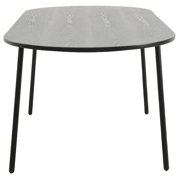 Leisuremod Oval 82.7 in W, 29.5 in L, MDF/Steel, Black - TT84BL