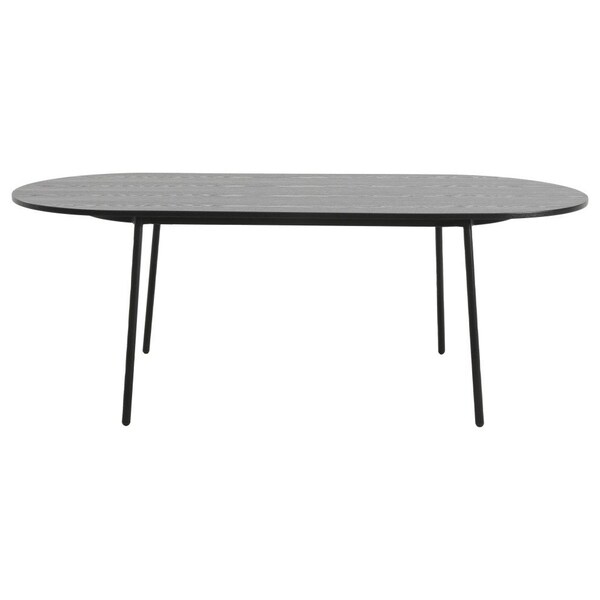 Leisuremod Oval 82.7 in W, 29.5 in L, MDF/Steel, Black - TT84BL
