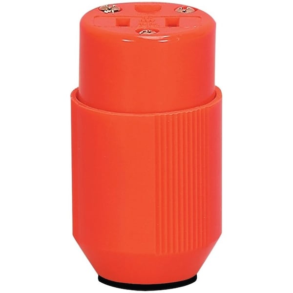 Eaton Wiring Devices Electrical Connector, 2 -Pole, 15 A, 125 V, NEMA: NEMA 5-15R, Orange - BP3487-4RN