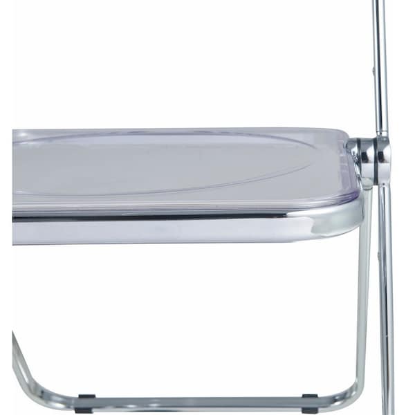 Leisuremod 47 in W, 30 in L, Acrylic/Chrome/MDF/Metal, Clear - LF19RTX47CL4