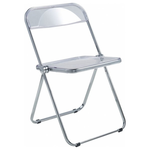 Leisuremod 47 in W, 30 in L, Acrylic/Chrome/MDF/Metal, Clear - LF19RTX47CL4