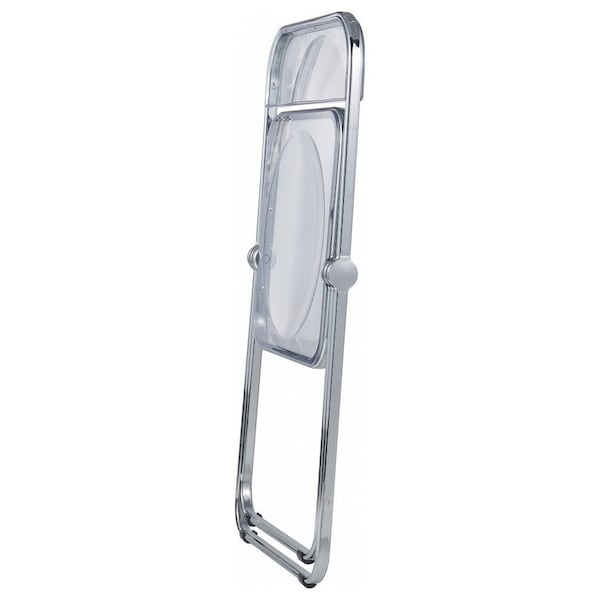 Leisuremod 47 in W, 30 in L, Acrylic/Chrome/MDF/Metal, Clear - LF19RTX47CL4