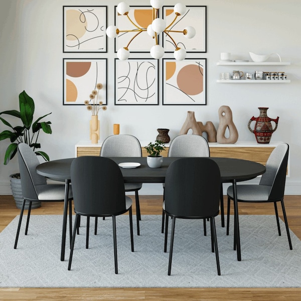 Leisuremod 70.9 in W, 29.5 in L, Manufactured Wood/Steel/Velvet, Black/Platinum Blue - TT70-CBL18-BU