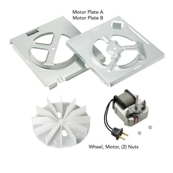 Broan Replacement Motor Kit, 1.5 A, 120 V, For: 70 cfm Bathroom Fans and NuTone 696N Ventilation Fan - RE70BN