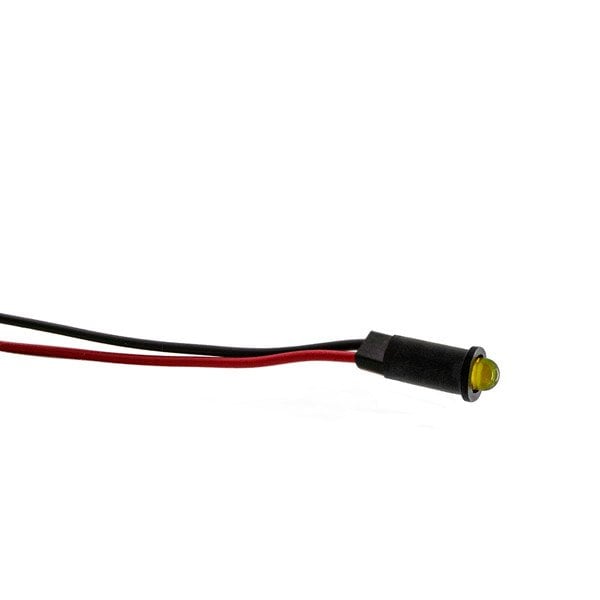 Dialight Led de un solo color, amarillo, tenue sin difusor, T-1, 3 mm - 558-1601-001F