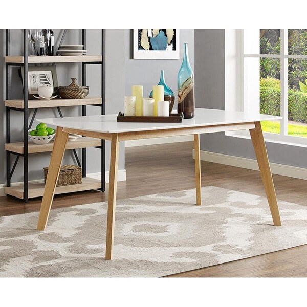 Walker Edison Furniture Walker Edison  60 in. Retro Modern Wood Kitchen Dining Table - TW60RMWNL
