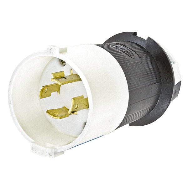 Hubbell 20A Twist-Lock Plug 3P 4W 250VAC L15-20P BK/WT - HBL2421S