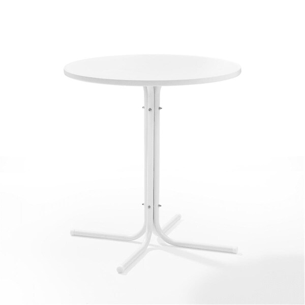 Crosley Griffith Outdoor Bistro Table, White Satin - 28.88 x 27.88 x 27.88 in. - CO1014-WH