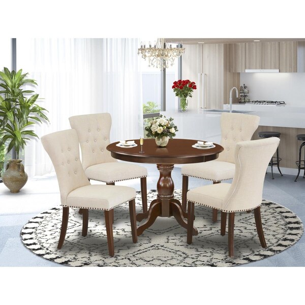 East West Furniture 5 Piece Hartland Kitchen Furniture Set - Mahogany - HBGA5-MAH-32