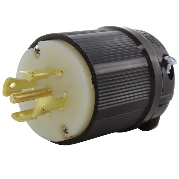 Ac Works NEMA L21-20P 20A 3-Phase 120/208V 3PY, 5-Wire Locking Male Plug UL, C-UL Approval in Black - ASL2120P-BK