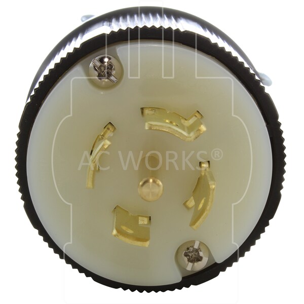 Ac Works NEMA L21-20P 20A 3-Phase 120/208V 3PY, 5-Wire Locking Male Plug UL, C-UL Approval in Black - ASL2120P-BK