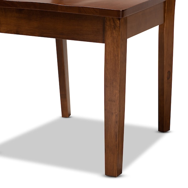 Baxton Studio Miela Modern and Contemporary Walnut Brown Finished Wood 5-Piece Dining Set - 179-11388-10891-ZORO