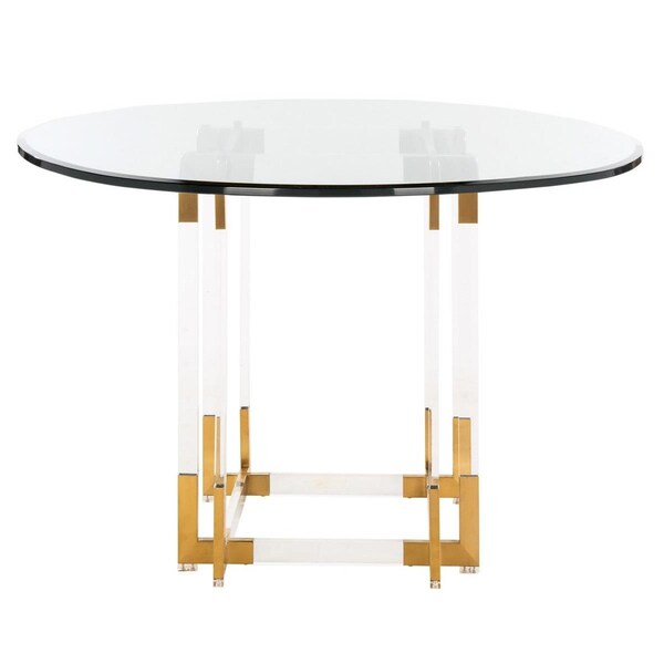 Safavieh Koryn Round Dining Table, Brass - SFV2509A-42-2BX