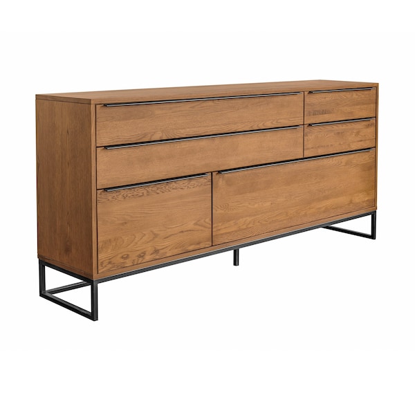 Armen Living Nevada Rustic 2 piece set with Dining Table and Sideboard in Balsamico - SETNVDIBAL2A
