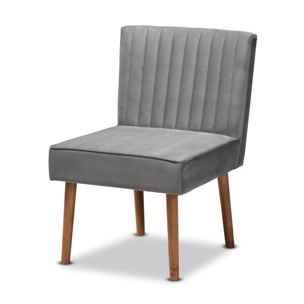 Baxton Studio Dining Nook, 47.25 W, 27.75 H, Wood, Grey/Walnut Brown - 214-11960-11959-9305-ZORO