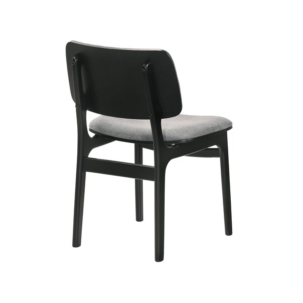 Armen Living Cirque and Lima 5 Piece Black Round Dining Set - SETCQDIBLK5D