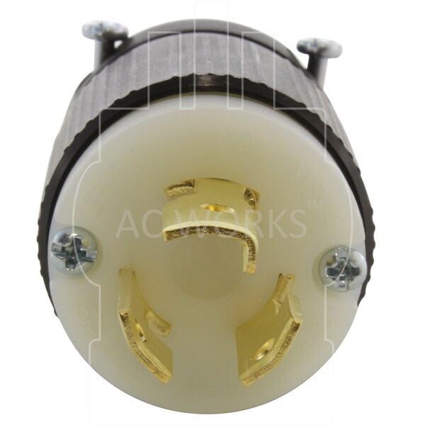 Ac Works NEMA L5-15P 15A 125V 3-Prong Locking Male Plug with UL, C-UL Approval - ASL515P