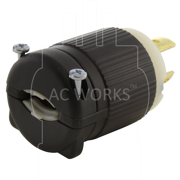 Ac Works NEMA L5-15P 15A 125V 3-Prong Locking Male Plug with UL, C-UL Approval - ASL515P