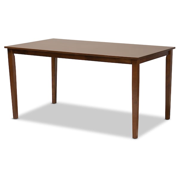 Baxton Studio Nicolette Modern and Contemporary Walnut Brown Finished Wood 7-Piece Dining Set - 179-11388-10520-ZORO