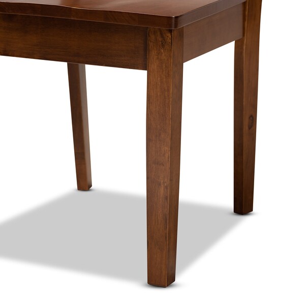 Baxton Studio Nicolette Modern and Contemporary Walnut Brown Finished Wood 7-Piece Dining Set - 179-11388-10520-ZORO