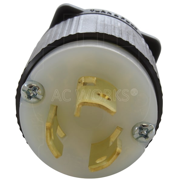 Ac Works NEMA L7-15P 15A 277V 3-Prong Locking Male Plug with UL, C-UL Approval - ASL715P