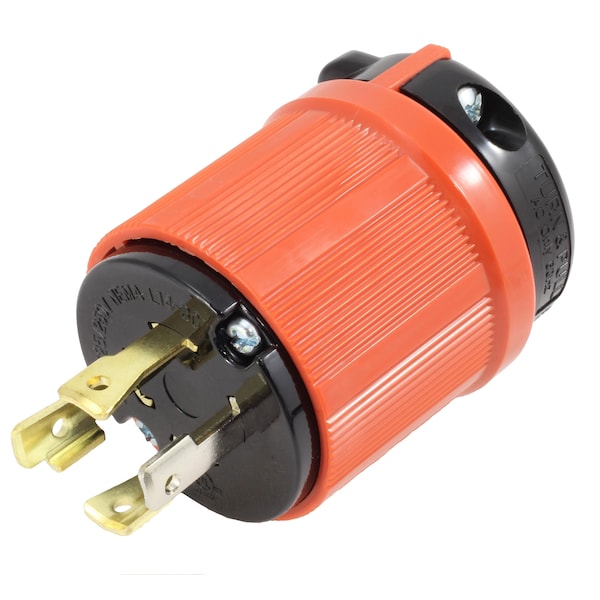 Ac Works NEMA L14-30P 30A 125/250V 4-Prong Locking Male Plug With UL, C-UL Approval in Orange - ASL1430P