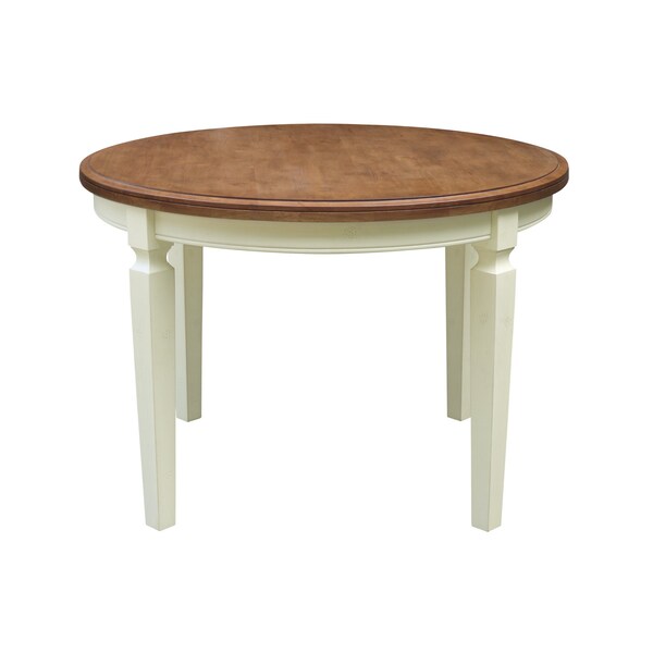 International Concepts Round 44 inx 44 in Round Top Dining Table, Hickory/Shell, 44 in W, 44 in L, 30 in H, Wood - T79-144R-30