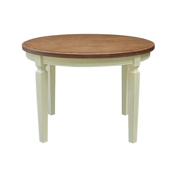 International Concepts Round 44 inx 44 in Round Top Dining Table, Hickory/Shell, 44 in W, 44 in L, 30 in H, Wood - T79-144R-30