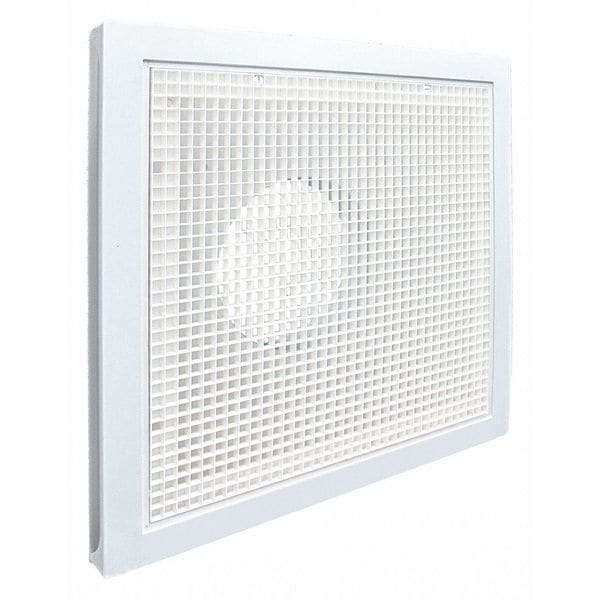 American Louver Stratus Plastic Return Filter Grille, 14" Duct, T-grid, Wht - STR-ERFG-14W