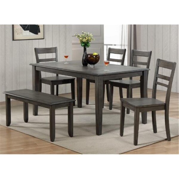 Fine-Line Shades of Gray Dining Table Set 6 Piece - FI3211450
