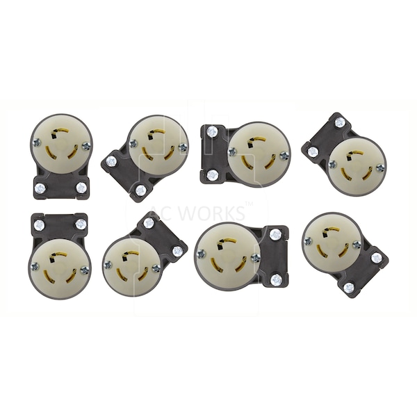 Ac Works NEMA L5-15R 15A 125V 3-Prong All Angle Locking Female With UL, C-UL Approval - ASEL515R