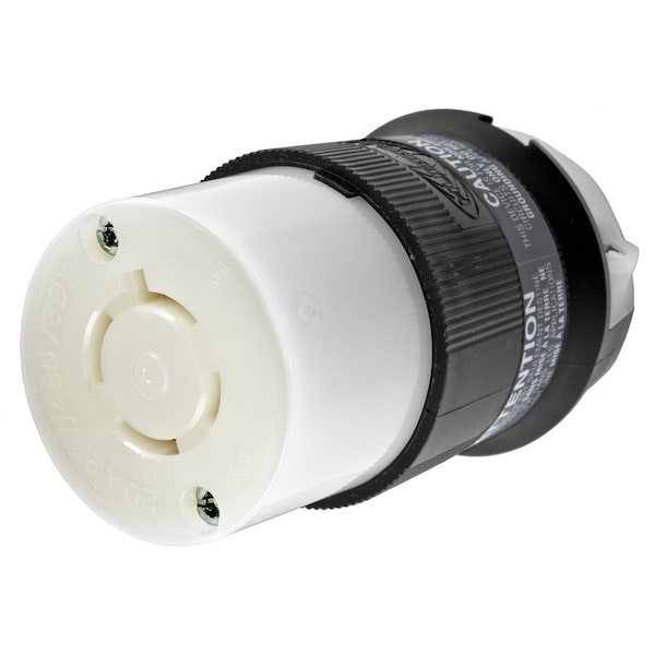 Hubbell Wiring Device-Kellems Locking Devices, Twist-Lock®, Industrial, Female Connector Body, 20A 3-Phase WYE 277/480V AC, 4-Pole 4-Wire Non- Grounding, L19-20R - HBL2453