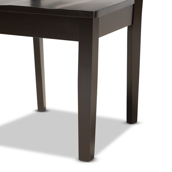 Baxton Studio Noelia Modern and Contemporary Transitional Dark Brown Finished Wood 5-Piece Dining Set - 177-11377-10900-ZORO