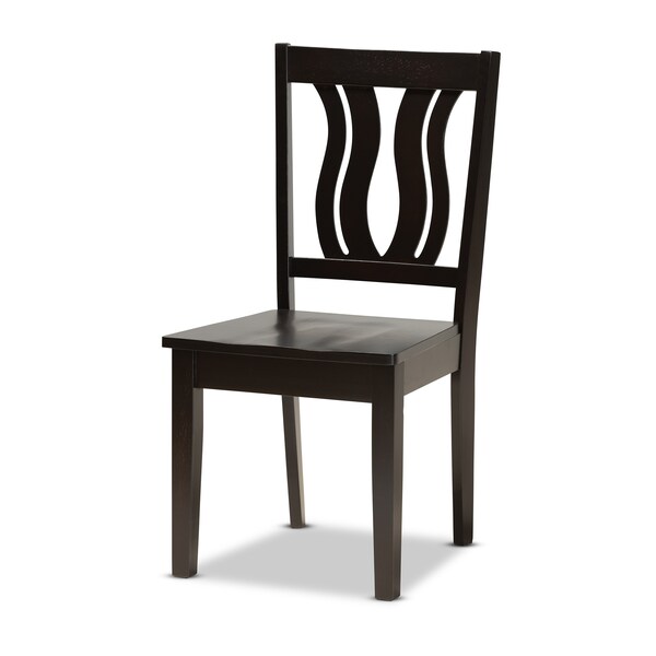 Baxton Studio Noelia Modern and Contemporary Transitional Dark Brown Finished Wood 5-Piece Dining Set - 177-11377-10900-ZORO