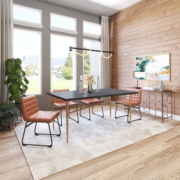 Zuo Modern Nida Dining Table Black & Bronze - 109957