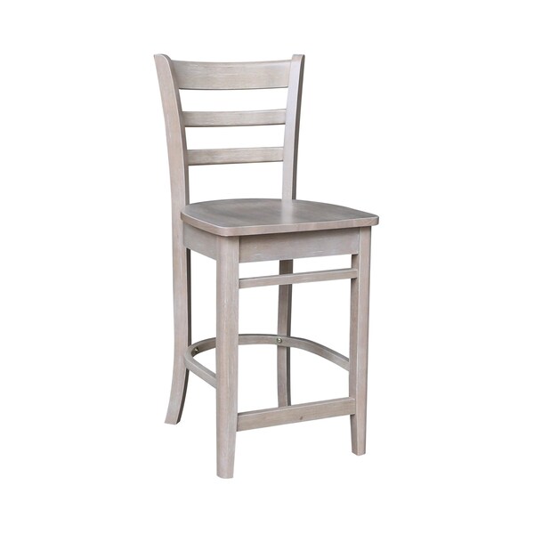 International Concepts 30 in. Round Pedestal Gathering Height Table with 2 Counter Height Stools - K09-30RT-S6172-2