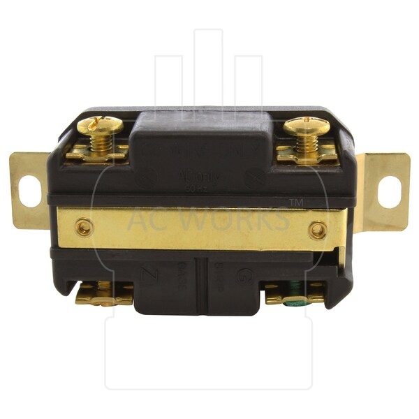 Ac Works 30A 3-Phase 250V L15-30R Flush Mount Locking Industrial Grade Receptacle UL CUL - FML1530R