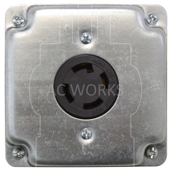 Ac Works 30A 3-Phase 250V L15-30R Flush Mount Locking Industrial Grade Receptacle UL CUL - FML1530R