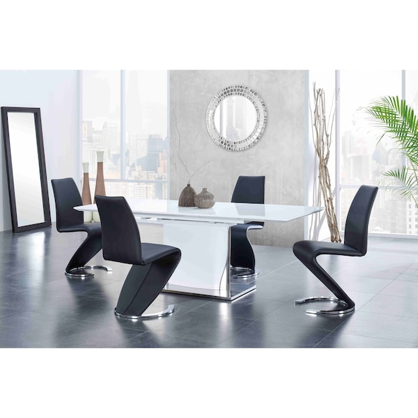Global Furniture Usa Modern High Gloss D2279Dt + D9002Dc Black - 2814