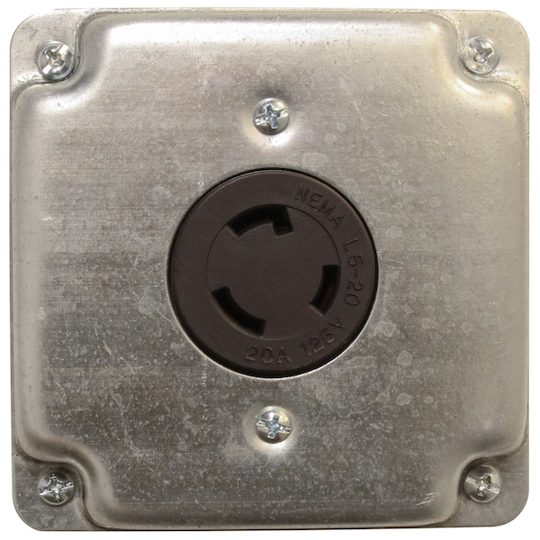 Ac Works 20A, 125V, NEMA L5-20R Flush Mount Locking Industrial Grade Receptacle - FML520R